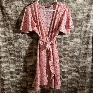 Pink floral dress